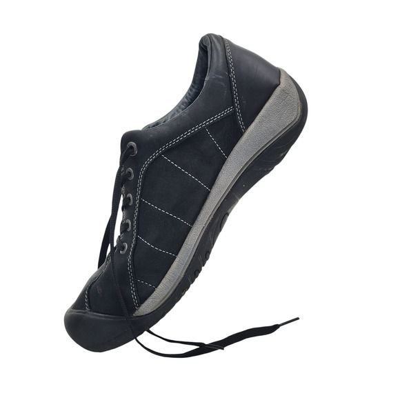 KEEN Shoes Hiking Women 10.5 Black Leather Comfort Durable Lace Up Sneakers 5322 - Picture 14 of 16